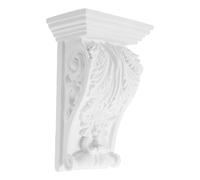 FONDOTIN Corbeau Sculpté Européen pour Coin de Chambre Ornement Décoratif PU Applique Murale Style Colonne Romaine Moulure Décorative Intérieur Blanc