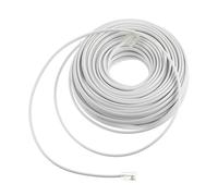 FONDOTIN Cordon Téléphonique Rallonge Rj11 6P4C 20M pour Téléphone Fixe Compatible Modem Télécopieur Répondeur Transmission Claire Utilisation Bureau Maison Blanc