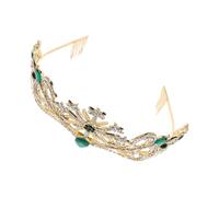 FONDOTIN Couronne Bandeau de Mariée en Alliage Scintillant Tiare de Mariage Élégante Taille 7 Accessoire Coiffure pour Anniversaire et Bal de Promo Diadème Romantique Polyvalent