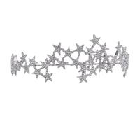 FONDOTIN Couronne de Mariage Femme Strass Pentagramme Brillant Accessoire Coiffure Élégant pour Cheveux Épais ou Fins Serre-tête Réutilisable pour Mariage Anniversaire et Fête