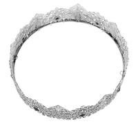 FONDOTIN Couronne Royale Masculine Vintage En Alliage Métal Argenté Orné Pierre, Couronne Médiévale Pour Hommes, Accessoire Coiffure Cérémonie Mariage Fête Bal Roi Taille Unique