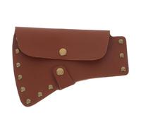 FONDOTIN Couverture de extérieure Protecteur de hachette Manche de tête de Couverture de Lame de Couvercle de Lame de hachette Manche de hachette Faux Cuir Brun