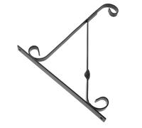 FONDOTIN Crochet Mural en Fer pour Jardinière Suspendue Intérieur et Extérieur, Support Suspendre 25x23 Cm Noir, Porte-Plante Stable pour Pots, Paniers et Lanternes de Jardin