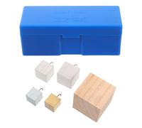 FONDOTIN Cubes de Densité Bois et Métal Kit pour Laboratoire Scientifique Blocs de Cuivre Fer et Aluminium pour Enseignement Physique Mathématiques