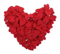 FONDOTIN de Confettis Résistant et Solide 200 Pièces Forme Cœur en Feutre Rouge Saint-valentin pour Décoration Maison et Mariage pour Artisanat Créatif