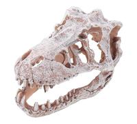 FONDOTIN Décoration en résine en Forme de crâne pour Aquarium : Tête de Dinosaure décorative pour Aquarium à Tortues - Grotte Creuse pour Grenouilles, crevettes, escargots et Autres Reptiles