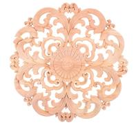 FONDOTIN Décoration Murale Sculpté Rond Unilatéral Applique Non pour Meubles Portes Chambres et Salons Design Naturel Vintage