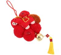 FONDOTIN Décorations du Nouvel an Chinois 2026 Pendentif Cheval Rouge Pompon Chinois Ornement Suspendu du Zodiaque Décoration pour Photo Accessoire Feng Shui pour Intérieur