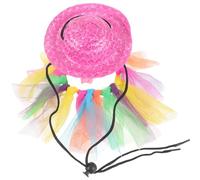 FONDOTIN Déguisement pour Petit Animal Chapeau et Jupe Costume Tutu Coloré pour Hamster Chinchilla et Autres Animaux de Compagnie Accessoire de Fête et Photo