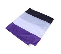 FONDOTIN Drapeau Parade Fierté Asexuelle 90x150 Cm en Polyester Résistant aux Uv, Bannière Arc-en-ciel Non Genrée pour Décoration Extérieure et Événements Lgbtq