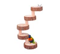 FONDOTIN Échelle Bois pour Hamsters Et Perroquets Amusante avec Marches pour Animaux De Compagnie Jou pour Petits Animaux
