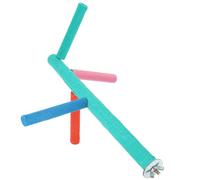 FONDOTIN Échelle Rotative en Bois 4 Niveaux pour Perroquets Barre de Maintien, Perchoir pour Oiseaux, Support D'entraînement Adapté aux Petits Oiseaux, D’Escalade pour Couleur Aléatoire