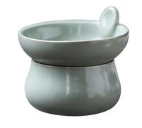 FONDOTIN Égouttoir à Thé en Céramique Émaillée Qing Song Filtre à Résidus de Thé Infuseur Décoratif Vintage Résistant la Chaleur Gongfu