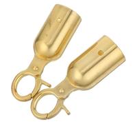 FONDOTIN Embouts de Corde Métalliques 32 MM Crochets Robustes pour Barrières de Sécurité Fixation à Pression Lot de 2 Pièces Accessoires pour Poteaux et Garde-Corps Usage Hôtelier et