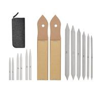 FONDOTIN Ensemble de 15 Pièces pour Dessin et Esquisse Souches et Tortillons en Papier Papier de Verre Pointeur et Taille-Crayon Outils de Mélange et Estompage pour Artistes et