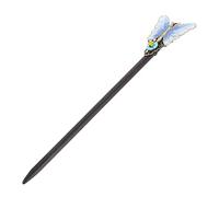FONDOTIN Épingle à Cheveux Chinoise Traditionnelle Bois avec Fleur Décoration Vintage Accessoire Chignon Hanfu Bleu et Artisanal Cadeau pour Soirées et Costumes Anciens