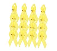 FONDOTIN Épingles Ruban Jaune de Sensibilisation en Satin Polyester, Lot 100 Pièces, Épinglettes Émaillées Multifonction, Garçon et Filles, Soutien Cancer Pédiatrique, Accessoires