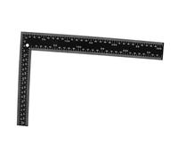 FONDOTIN Équerre Acier Noir pour Menuiserie Outil de Mesure Précis à Angle Droit Règle Multifonctionnelle pour Travail Du Cuir et Artisanat Jauge Charpentier Robuste