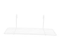 FONDOTIN Étagère Grille Murale Blanche Rangement Mural Panier Fil Métallique Support Pratique pour Cuisine Salle de Bain Bureau