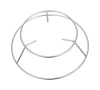 FONDOTIN Étagère Ronde en Acier Inoxydable pour Cuisson, Support De Camping Polyvalent pour Casserole Et Wok, Stable Et Résistante pour Feu De Camp Extérieur, Usage Domestique Et Camping