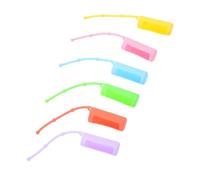 FONDOTIN Étui de Protection en Silicone Étui de Transport Pratique Bande Réglable Lot de 6 Pièces et Perles pour Flacons Roll-on 10ml pour Huiles Essentielles
