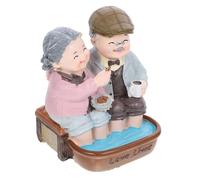 FONDOTIN Figurine Grand-Père et Grand-Mère Décorative pour Gâteau d'Anniversaire Modèle Bain Décoration Créative Miniature pour Fête Familiale et Présent Célébration