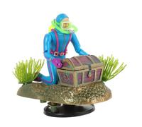 FONDOTIN Figurine Plongeur Aquarium Flottante avec Coffre Au Trésor Décoration Aérée pour Aquarium Ornement Plastique pour Bassins et Couleur Aléatoire Couleur Aléatoire