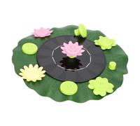 FONDOTIN Fontaine Solaire Lotus avec Pétales Flottants pour Jardin et Bassin Pompe Durable Matériaux Résistants Corrosion Facile à Nettoyer et Installer Décor Estival pour Oiseaux et