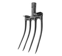 FONDOTIN Fourche de Jardin Acier Dents Robuste pour Désherbage et Préparation Sol Tête Remplaçable Outil Agricole pour Labour et Aération Sol