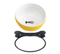 FONDOTIN Gamelle Céramique Surélevée pour Chat et Chien Bol Suspendu Multifonction Céramique Facile à Nettoyer Support Incliné pour Nourriture et Eau Set Complet pour Animaux