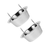 FONDOTIN Gamelle Suspendue pour Chien en Acier Inoxydable Anti-éclaboussure, Lot De 2 Gamelles Amovibles, Taille Moyenne, pour Cage d'animal Et Chiot