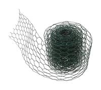 FONDOTIN Grillage à Poules Vert Plastifié 0,85 MM X 16 MM Mailles Hexagonales, Rouleau 0,1 M X 4 M, Filet de Jardinage Multifonction pour Fleurs, Cage à Fleurs et Clôture Agricole