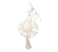 FONDOTIN Hamac pour Chat Suspendu Macramé Lit Tissé Main pour et Petits Animaux Design Confortable et Durable pour Intérieur Installation Facile avec Anneau Suspendu