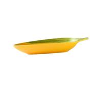 FONDOTIN Handpainted Ceramic Corn Cob Dish Small Plate For Sushi Pasta Appetizers Dessert Serving Elegant Multipurpose Tableware