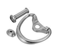 FONDOTIN Heurtoir de Porte à Anneau en Alliage de Zinc Argenté, Décoratif et Résistant aux Intempéries, pour Porte D'entrée et Portail Métallique ou Bois, Sonnette Traditionnelle,