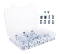 FONDOTIN Insert Fileté pour Bois M6 M8 M10 Lot de 100 Pièces en Fer Zingué Écrous d'Encastrement 15 MM Assortiment pour Meubles Inserts Filetés pour Impression 3D et Moulage