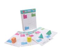FONDOTIN Jeux Pédagogiques de Géométrie 3D Pliables Cordons 16 Solides Géométriques Éducatifs en Papier Lot de 2 set de sets de Ensembles pour Garçon et Filles et Enseignants Jouets