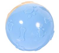 FONDOTIN Jouet à Mâcher pour Chien Ballon Caoutchouc avec Sifflet Jouet Interactif pour Nettoyage Et Mentale Couleur Bleue