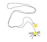 FONDOTIN Jouet Suspendu pour Chat avec Corde Élastique Rétractable Jouet Araignée pour Instinct De Chasse pour Activité Et Interaction Entre Animaux Et Propriétaires