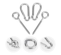 FONDOTIN Kit Crochet Suspension Hamac Crochets Solides pour Chaise Suspendue Intérieure et Extérieure Accessoires Fixation Anneau Suspension pour Balançoire et Hamac