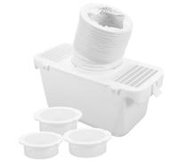 FONDOTIN Kit de Connexion pour Sèche-linge Blanc en Plastique Collecteur D'eau et Conduit D'évacuation, Accessoire Polyvalent pour Sèche-linge à Condensation, 1 Set