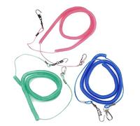FONDOTIN Kit de Laisse Anti-Morsure pour Perroquets Corde d'Entraînement au Vol 6M Couleur Aléatoire Matériau Plastique et pour Agapornis et Autres Oiseaux