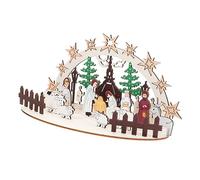 FONDOTIN Kit De Puzzle De Scène De Jésus Décoration De Noël Ornement De Noël Crèche en Bois Artisanat
