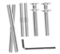 FONDOTIN Kit de Vis Double Extrémité et Vis Tête Plate pour Griffoir Chat Boulons Acier avec Clé pour Remplacement et Assemblage de Poteaux Rechange Fixations et Faciles à Installer