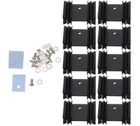 FONDOTIN Kit Dissipateur Thermique en Aluminium To-220 40 Pièces Isolateurs et Vis Dissipateur pour Composant Électronique et Régulateur de Tension Ailettes de Couleur Couleur Aléatoire