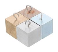 FONDOTIN Kit Scientifique de 4 Cubes de Densité 2 Cm en Laiton, Fer, Aluminium et Bois avec Crochet - Expériences Physiques, Outils Éducatifs pour Mathématiques et Sciences en