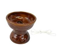 FONDOTIN Lampe à Huile Vintage Céramique pour Temple et Intérieur Lampe à Kérosène Décorative avec Mèche Éclairage Urgence Traditionnel pour Maison et Lieu de Culte