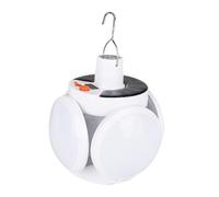 FONDOTIN Lampe Camping Solaire Pliable LED Portable Rechargeable Éclairage Durgence Extérieur pour Randonnée Plage et Tente avec Crochet Métallique Pratique
