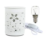FONDOTIN Lampe Diffuseur Parfum Électrique Plug-in Lampe Élégante pour Bien-être Maison Lumière Ambiance Ronde Céramique pour Huiles Essentielles Décoration Intérieure Relaxante