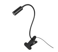FONDOTIN Lampe LED à Pince 3w Lumière Blanc Chaud, Tube Flexible Col de Cygne, Éclairage D'atelier et Lecture, Alimentation Usb, Lampe de Bureau Pratique,